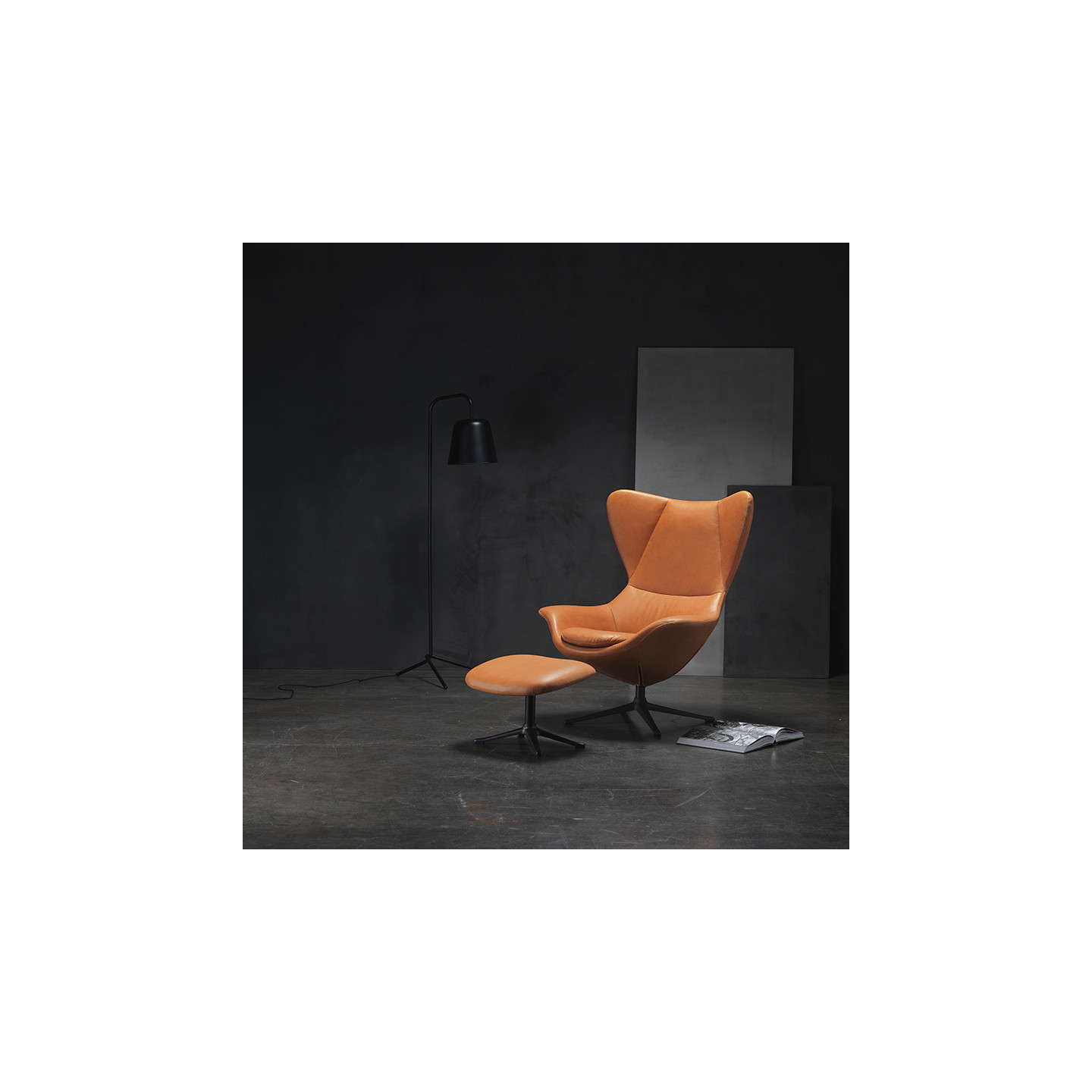 Fauteuil dossier haut STILO avec ou sans repose-pieds, 6 coloris Flexlux