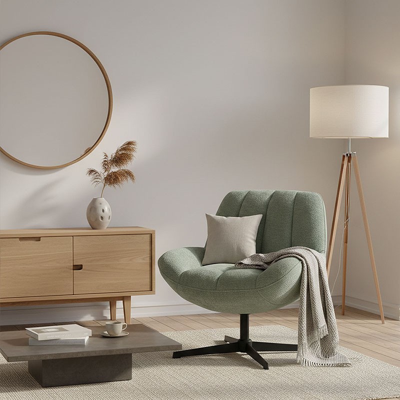 Fauteuil confortable pivotant RENA, 4 coloris