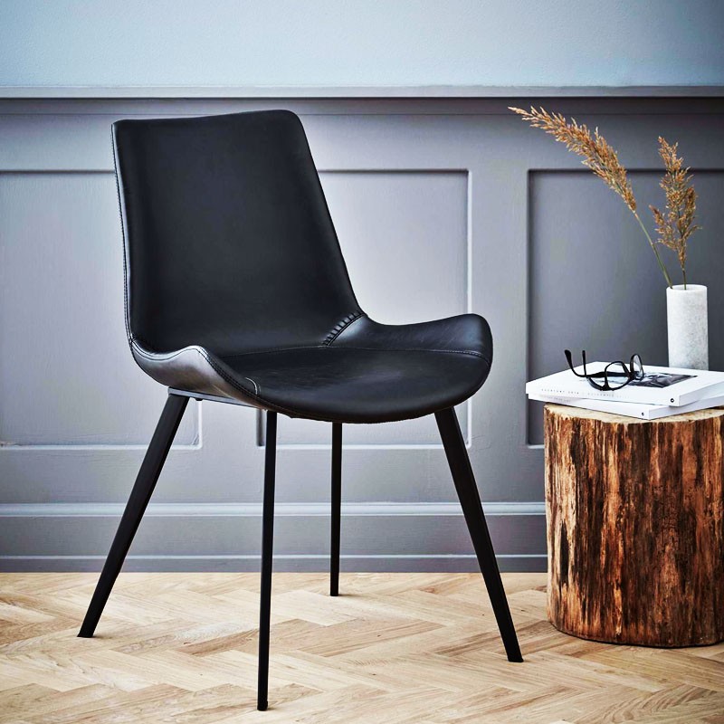Chaise imitation cuir HYPE, 4 coloris Dan Form