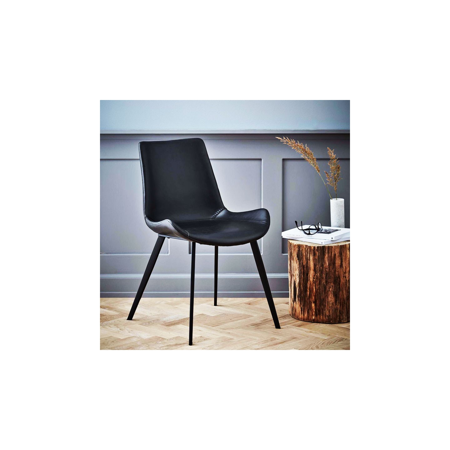 Chaise imitation cuir HYPE, 4 coloris Dan Form