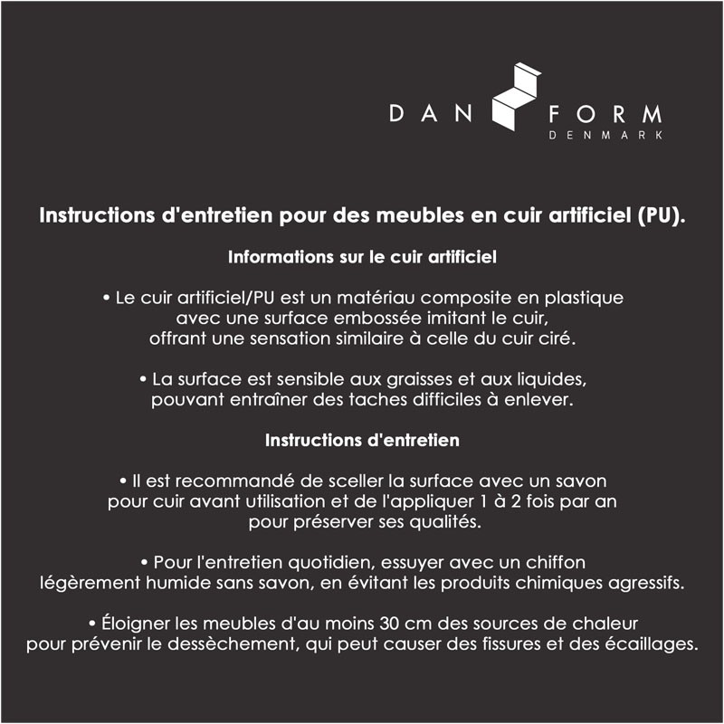 Chaise imitation cuir HYPE, 4 coloris Dan Form