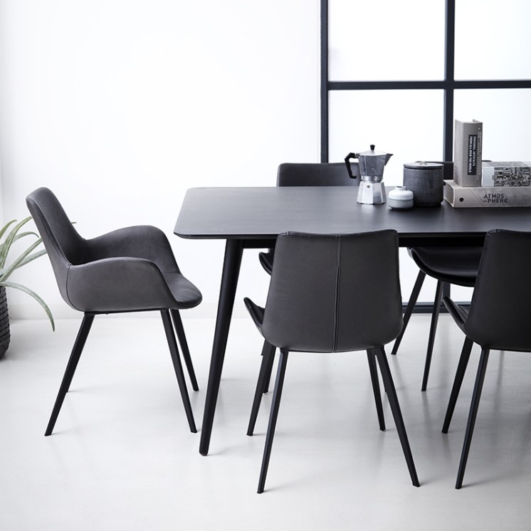 Chaise imitation cuir HYPE, 4 coloris Dan Form