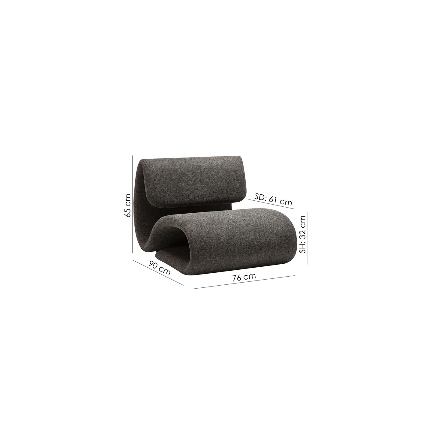 Fauteuil design original DUBNA, 2 coloris Dan Form Danemark