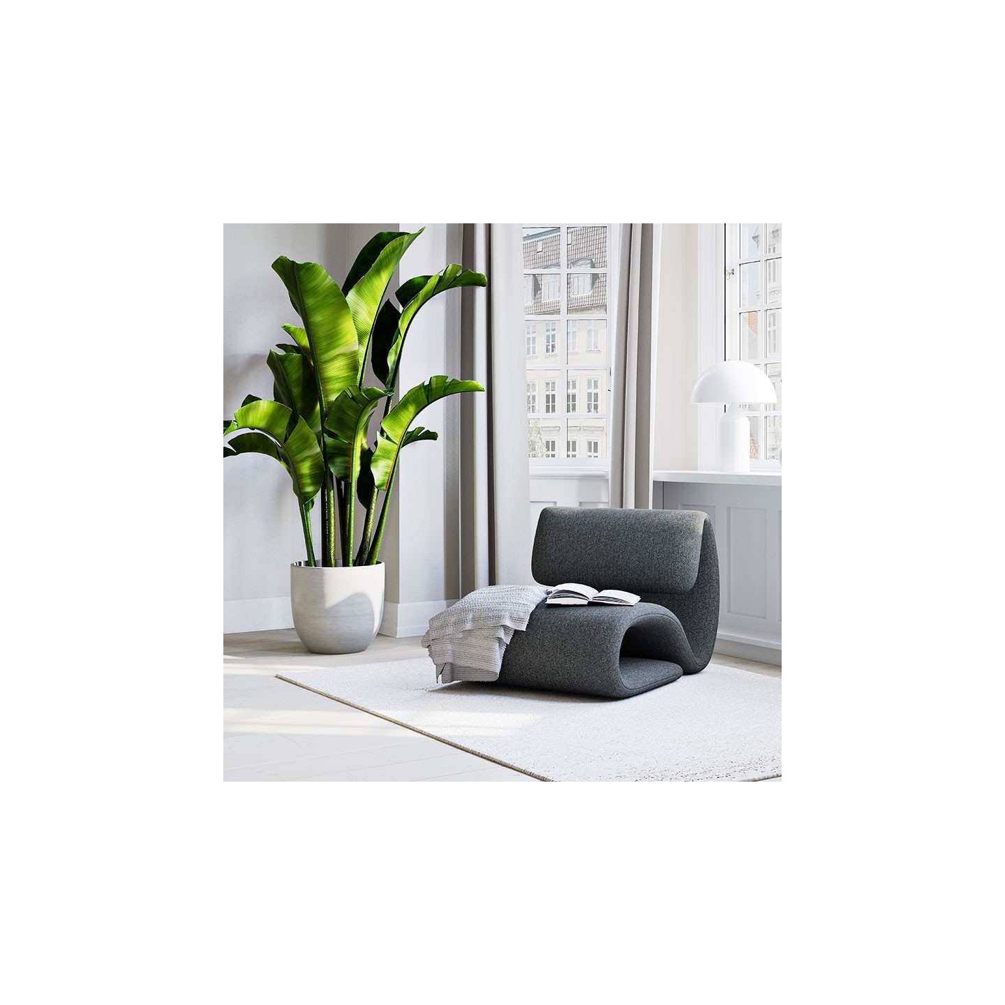 Fauteuil design original DUBNA, 2 coloris Dan Form Danemark