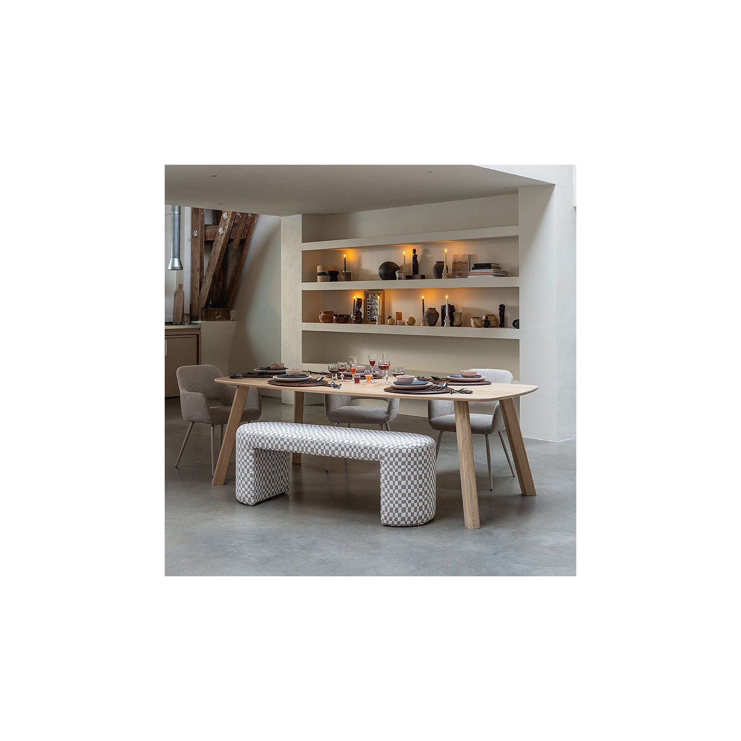 Table chêne massif moderne OAK 220 x 100 cm