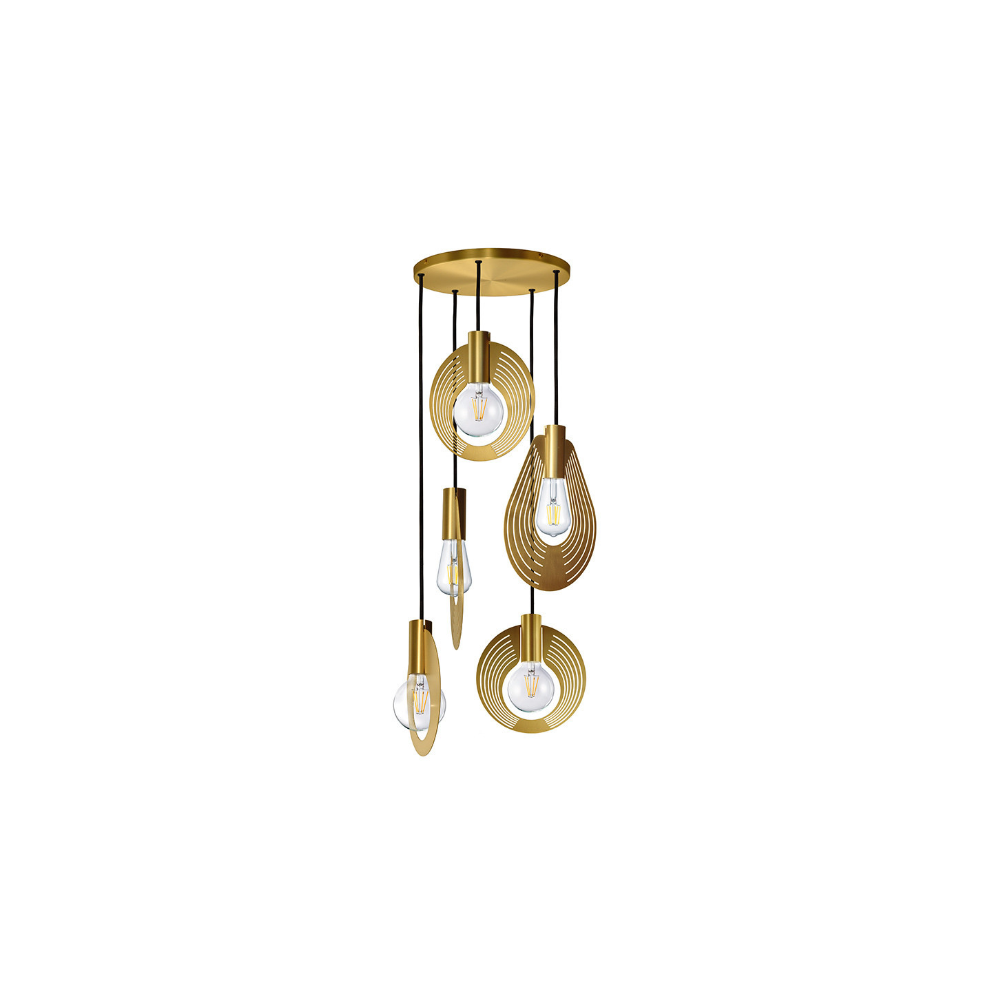 Suspension 5 lumières HALO, 3 finitions CVL Manufacture