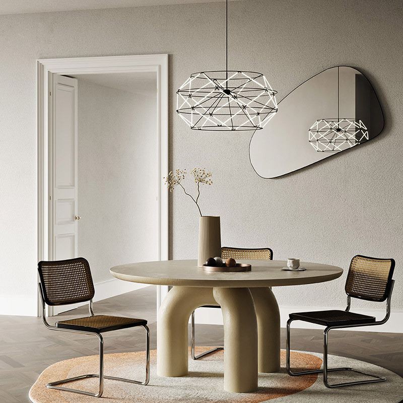 Suspension design EUCLIDE NOIR, 4 diamètres Sforzin