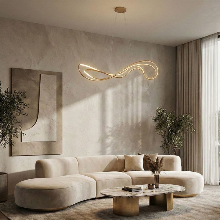 Suspension table à manger SARDANA or mat