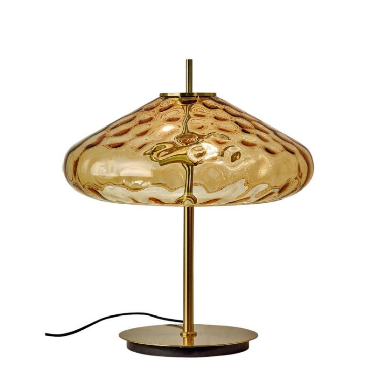 Lampe à poser en verre CYRUS Ø45 cm, 3 coloris