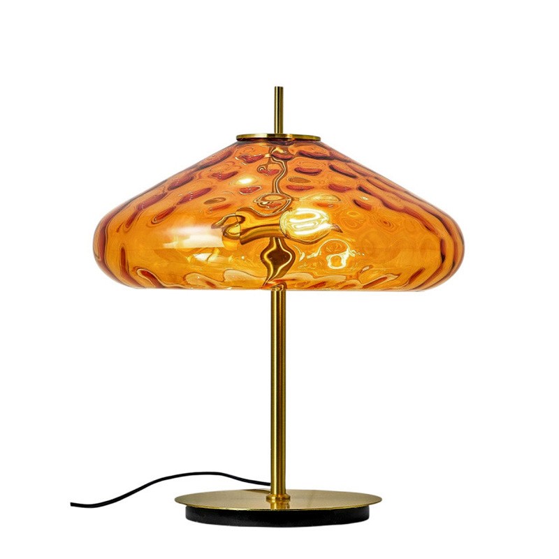 Lampe à poser en verre CYRUS Ø45 cm, 3 coloris