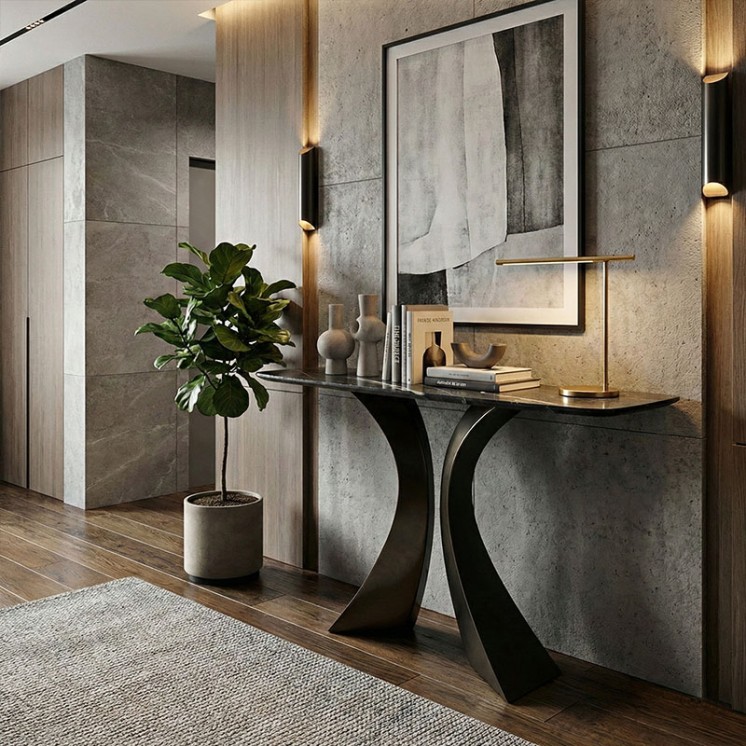 Console marbre noir KEITH