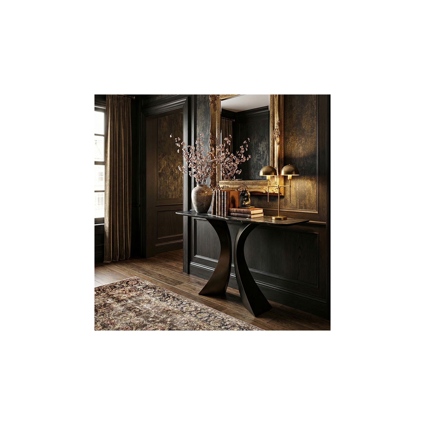 Console marbre noir KEITH