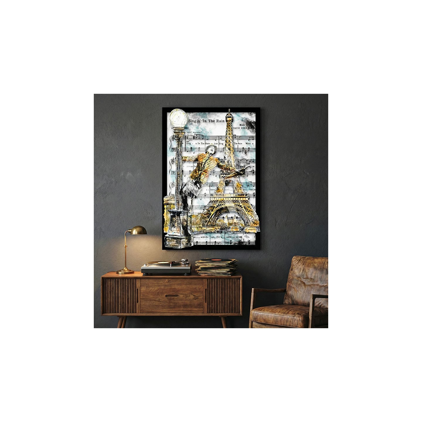 Tableau en relief CHANTONS SOUS LA PLUIE 3D édition limitée