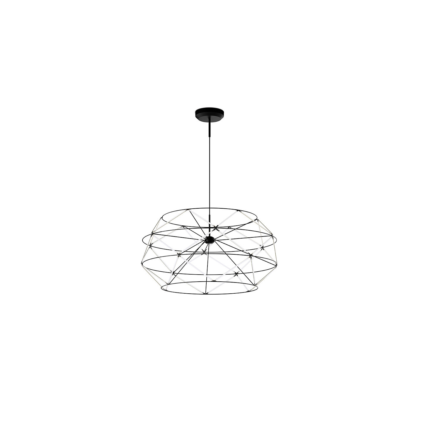 Suspension design EUCLIDE NOIR, 4 diamètres Sforzin