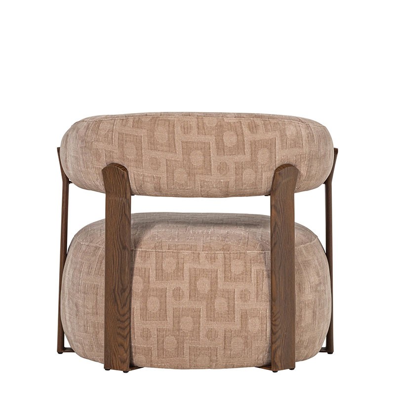 Fauteuil design scandinave FOON, brun ou sable