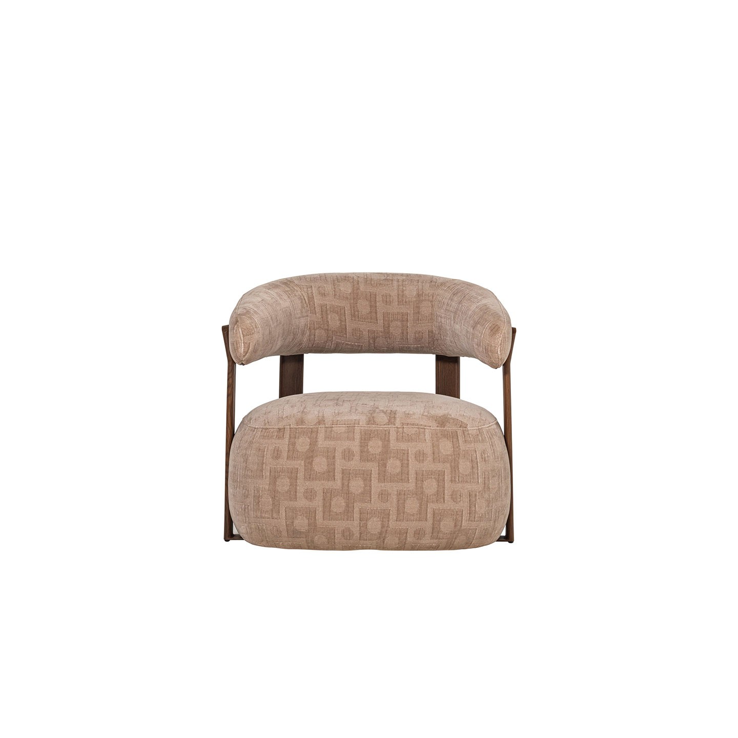 Fauteuil design scandinave FOON, brun ou sable