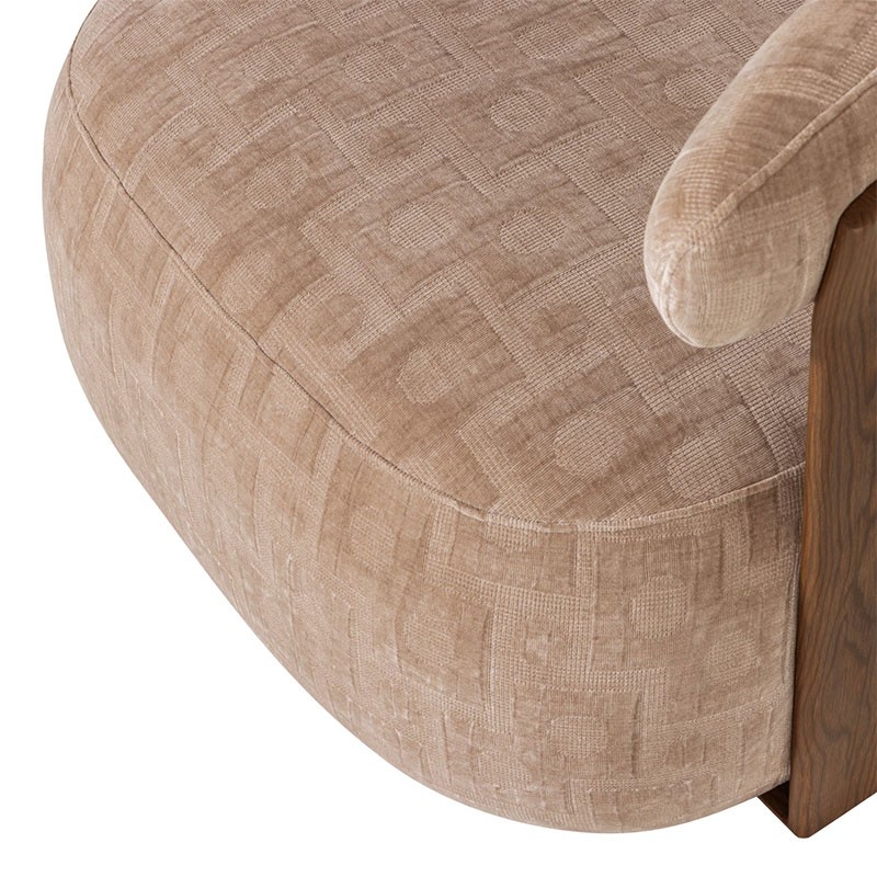 Fauteuil design scandinave FOON, brun ou sable