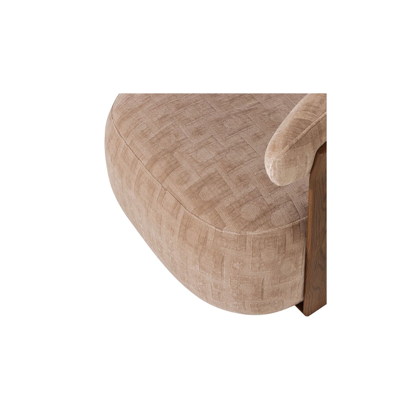 Fauteuil design scandinave FOON, brun ou sable