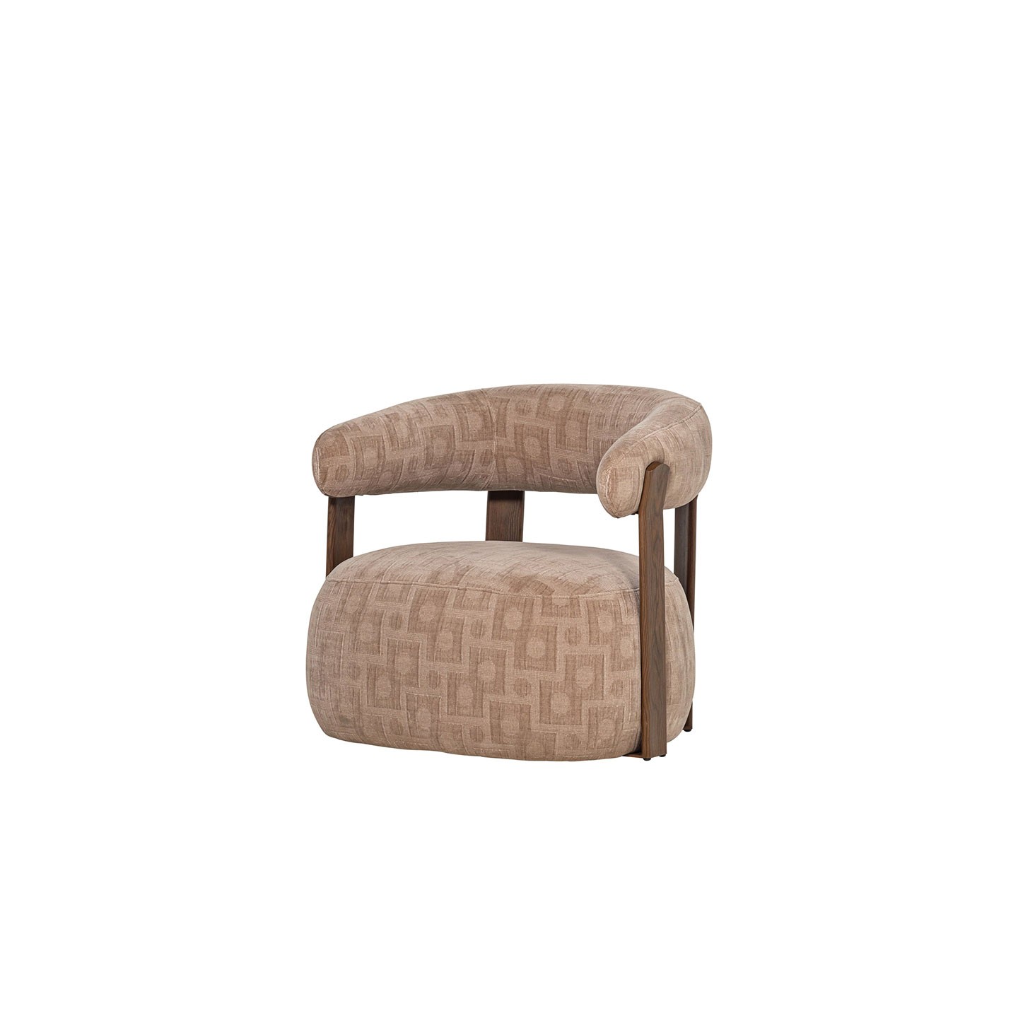 Fauteuil design scandinave FOON, brun ou sable