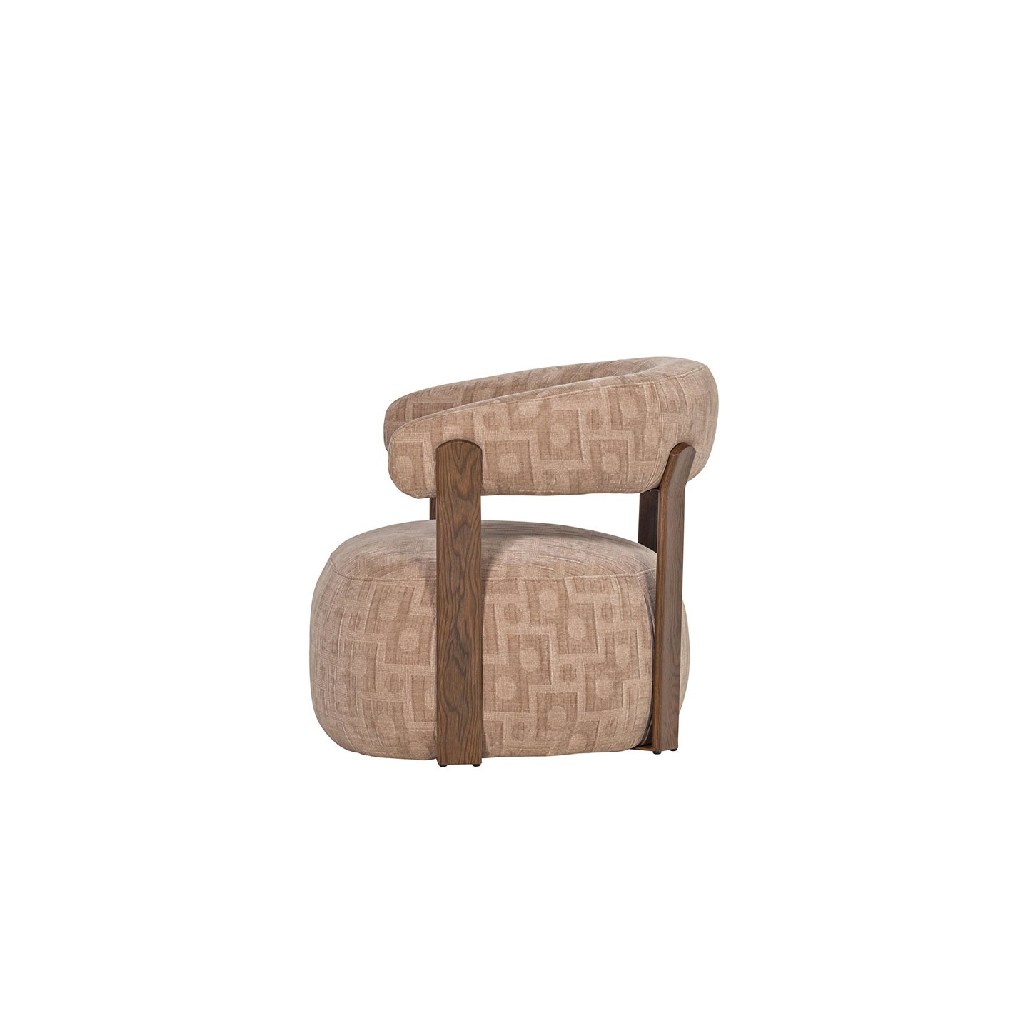 Fauteuil design scandinave FOON, brun ou sable