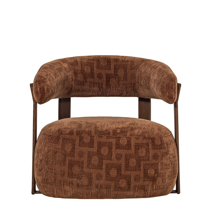 Fauteuil design scandinave FOON, brun ou sable