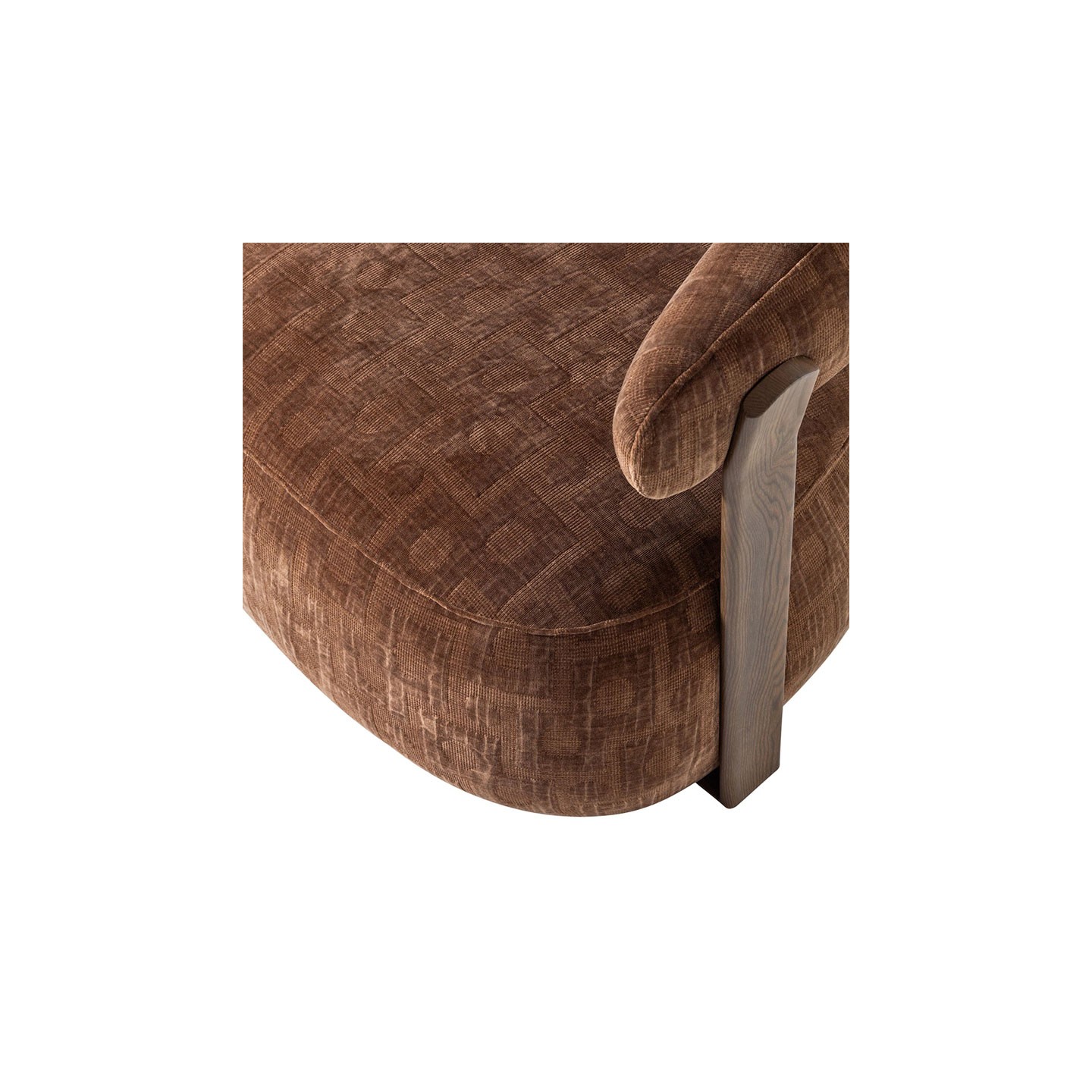 Fauteuil design scandinave FOON, brun ou sable