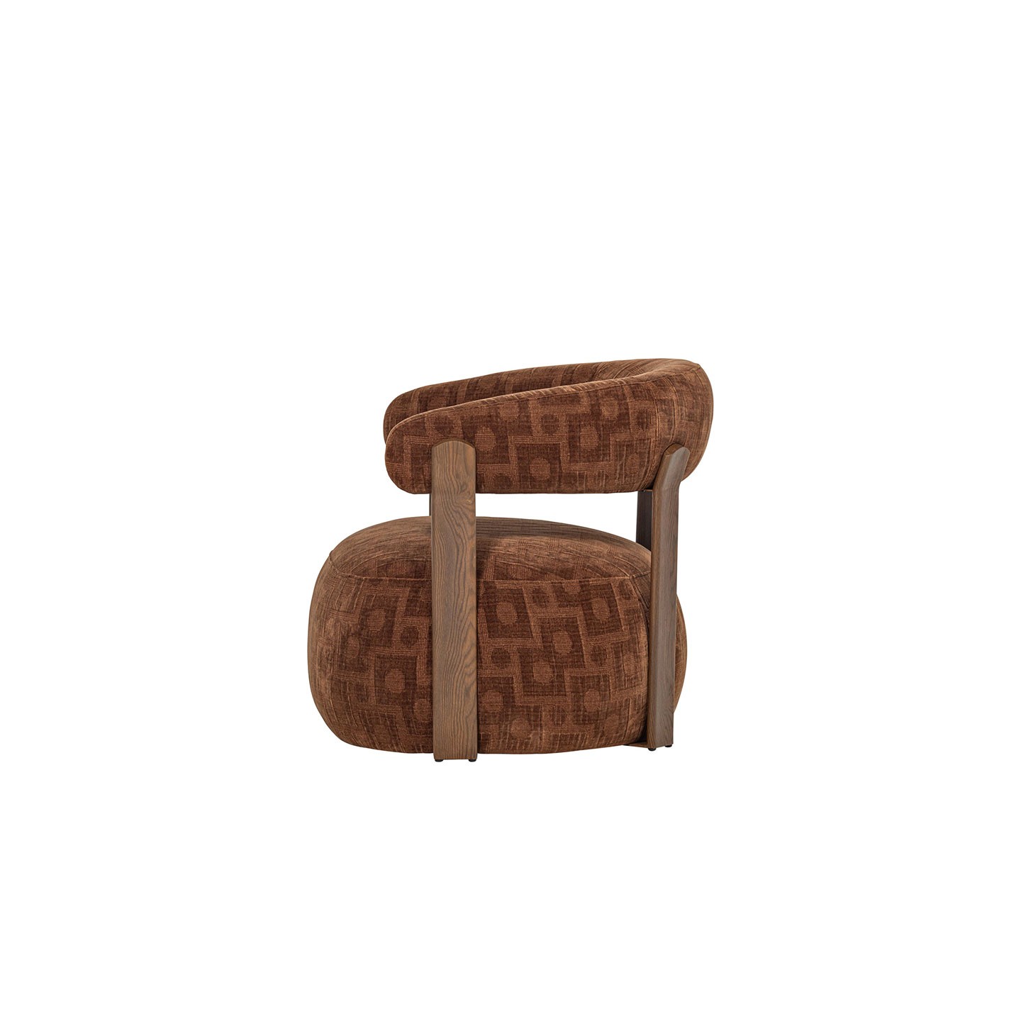 Fauteuil design scandinave FOON, brun ou sable