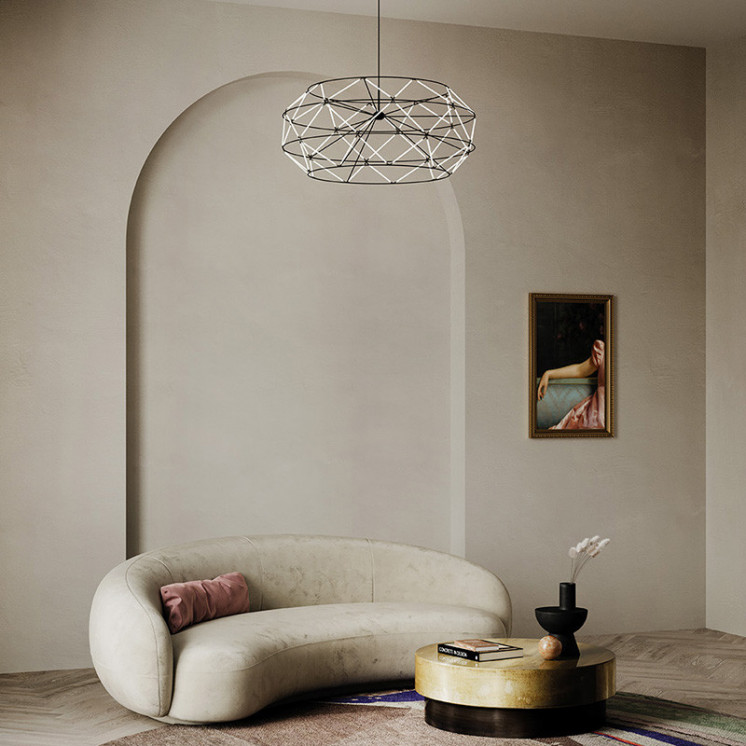 Suspension design EUCLIDE NOIR, 4 diamètres Sforzin