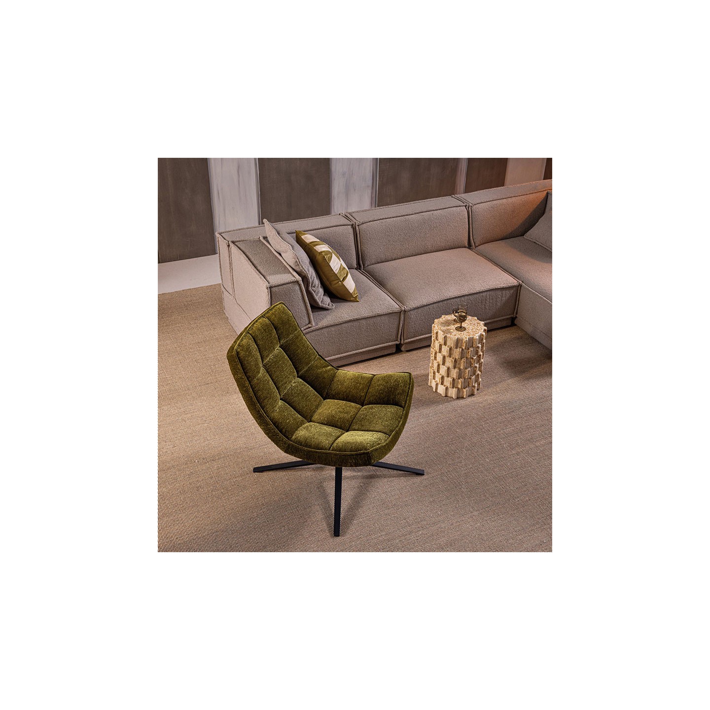 Fauteuil rotatif MAUDUI, 4 coloris