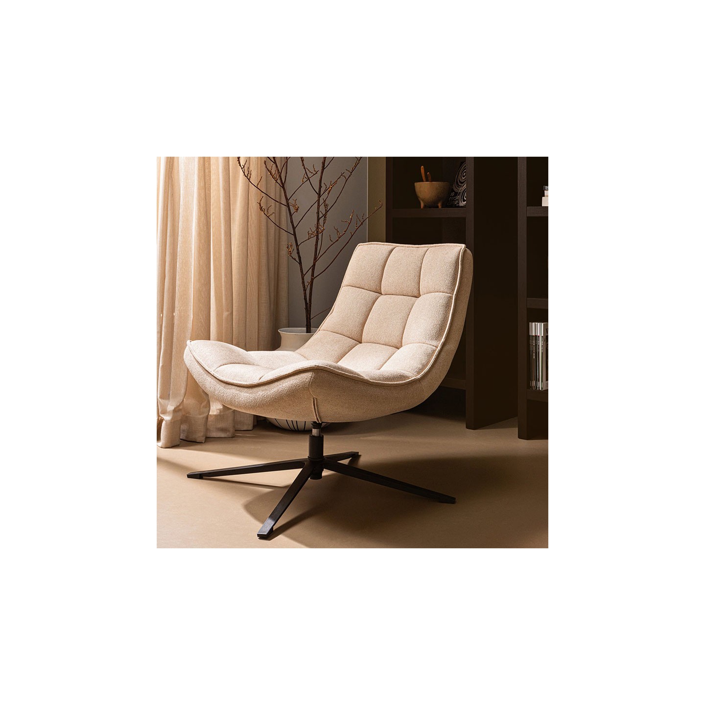 Fauteuil rotatif MAUDUI, 4 coloris