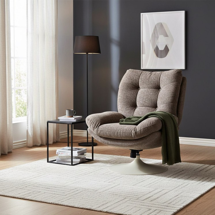 Fauteuil tournant MAGNUM base beige, 2 coloris