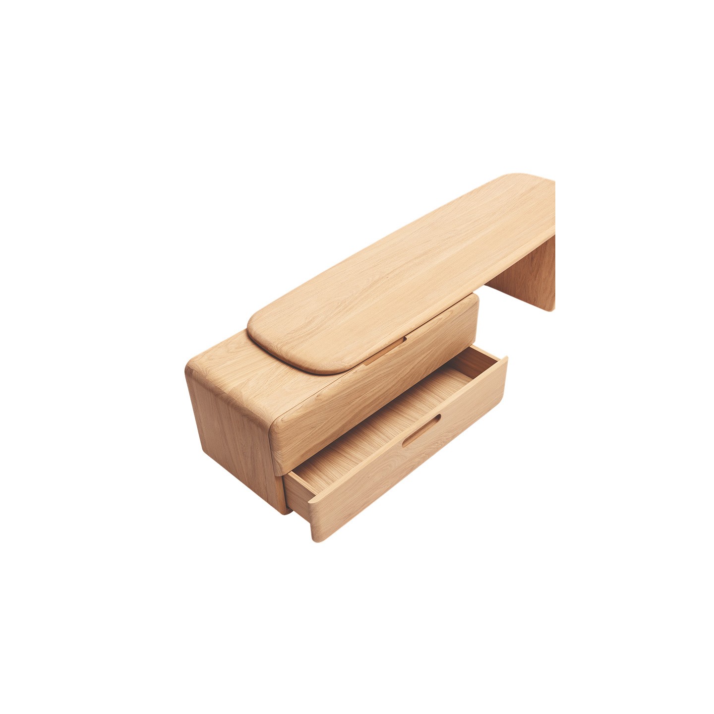 Meuble tv en chêne massif TEHEME, 2 finitions Drugeot Manufacture