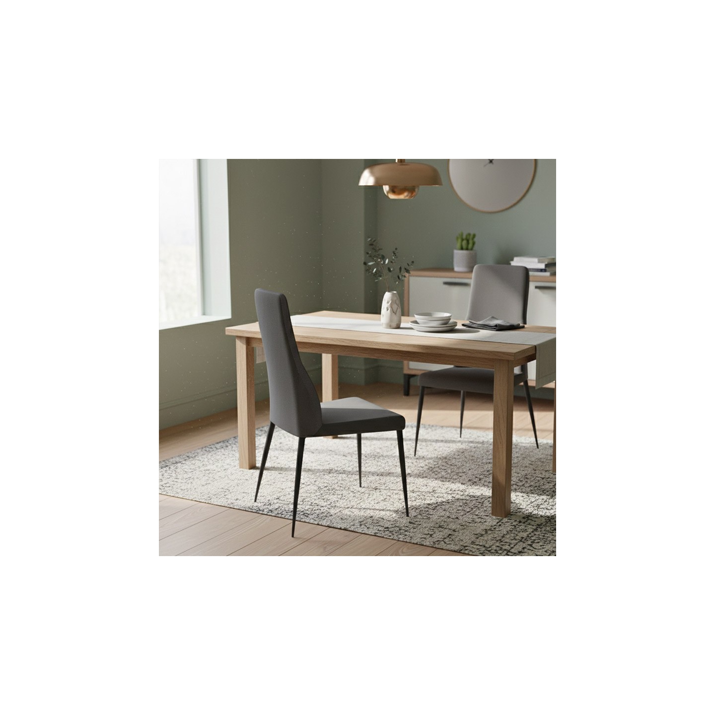 Chaise salle a manger MATHILDE, tissu Cali & Canada, 8 coloris Europea Design