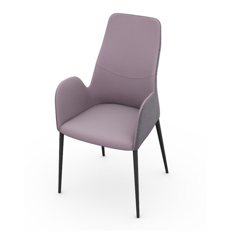 Chaise salle a manger MATHILDE BRIDGE, tissu Cali & Canada, 8 coloris Europea Design