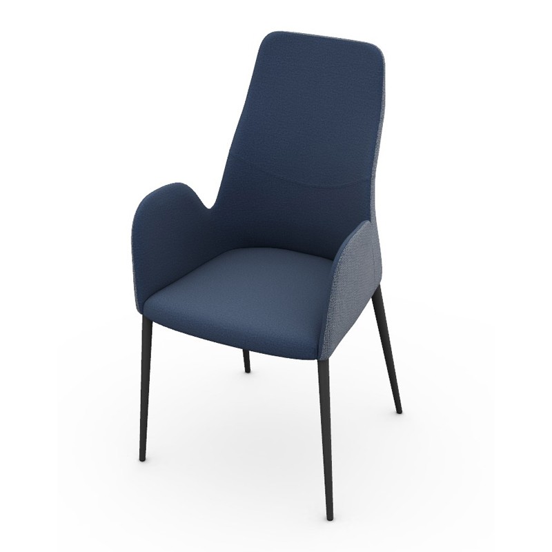 Chaise salle a manger MATHILDE BRIDGE, tissu Cali & Canada, 8 coloris Europea Design