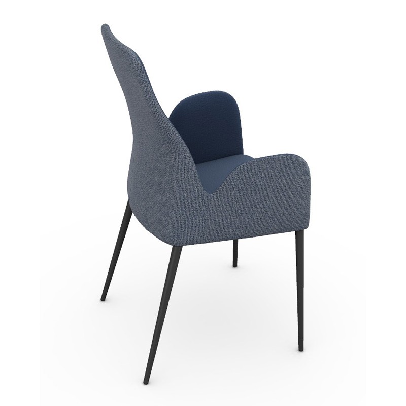 Chaise salle a manger MATHILDE BRIDGE, tissu Cali & Canada, 8 coloris Europea Design