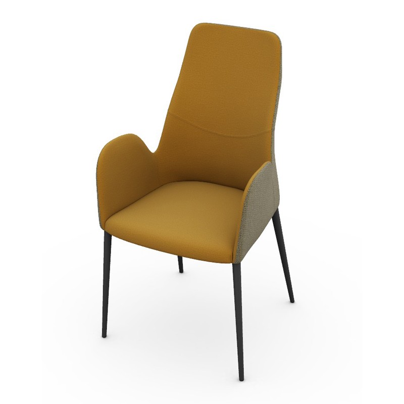 Chaise salle a manger MATHILDE BRIDGE, tissu Cali & Canada, 8 coloris Europea Design