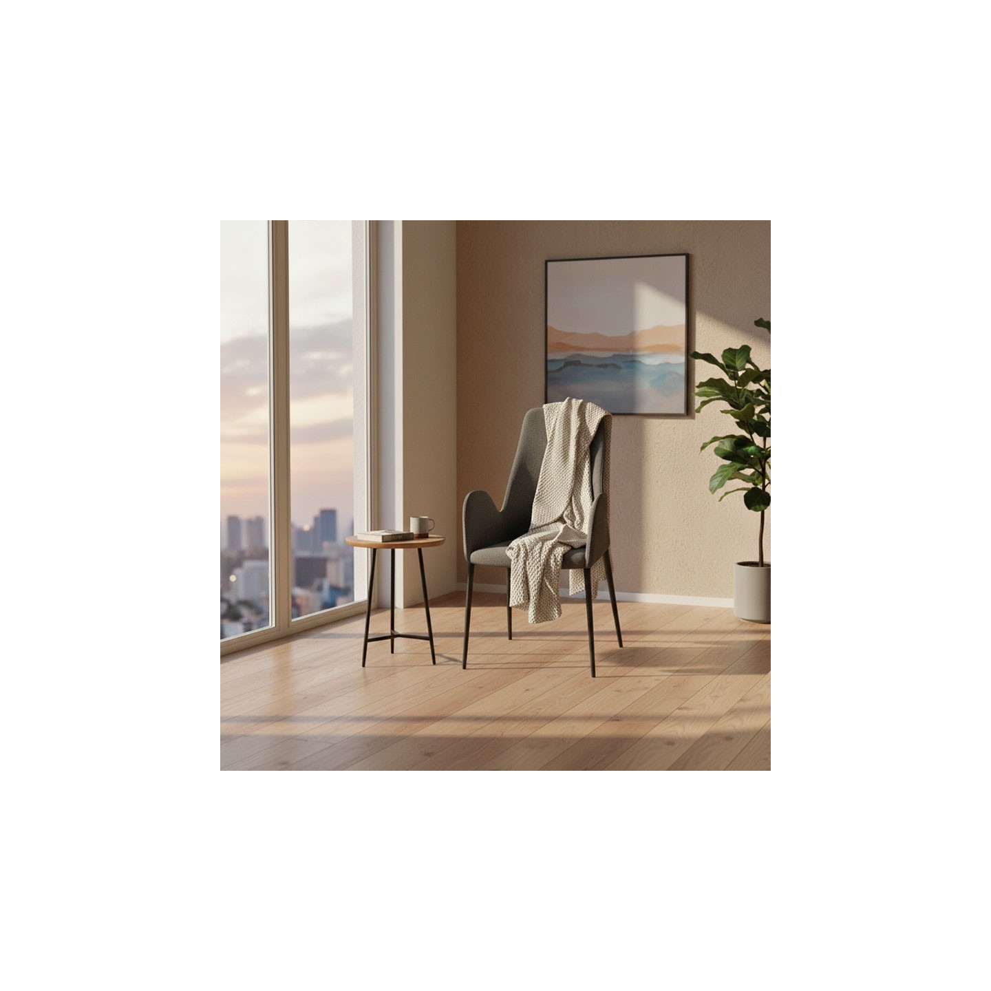 Chaise salle a manger MATHILDE BRIDGE, tissu Cali & Canada, 8 coloris Europea Design