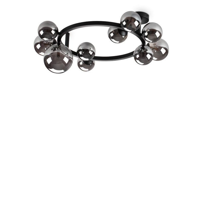 Plafonnier boule en verre PERLAGE, 3 finitions