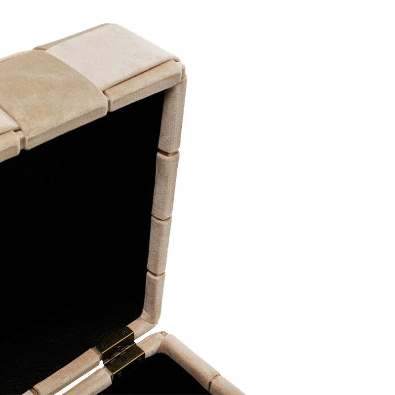 Tabouret coffre rangement WEAVE beige, 2 tailles