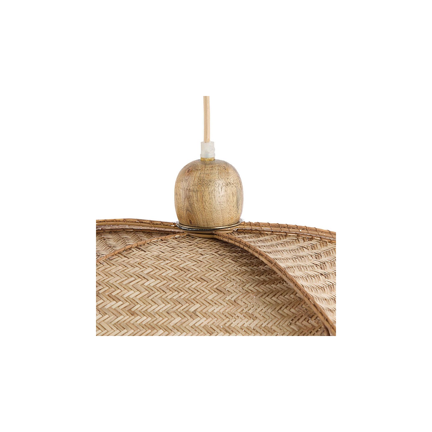 Suspension luminaire en osier LAVRIO, diamètre 48 ou 60 cm