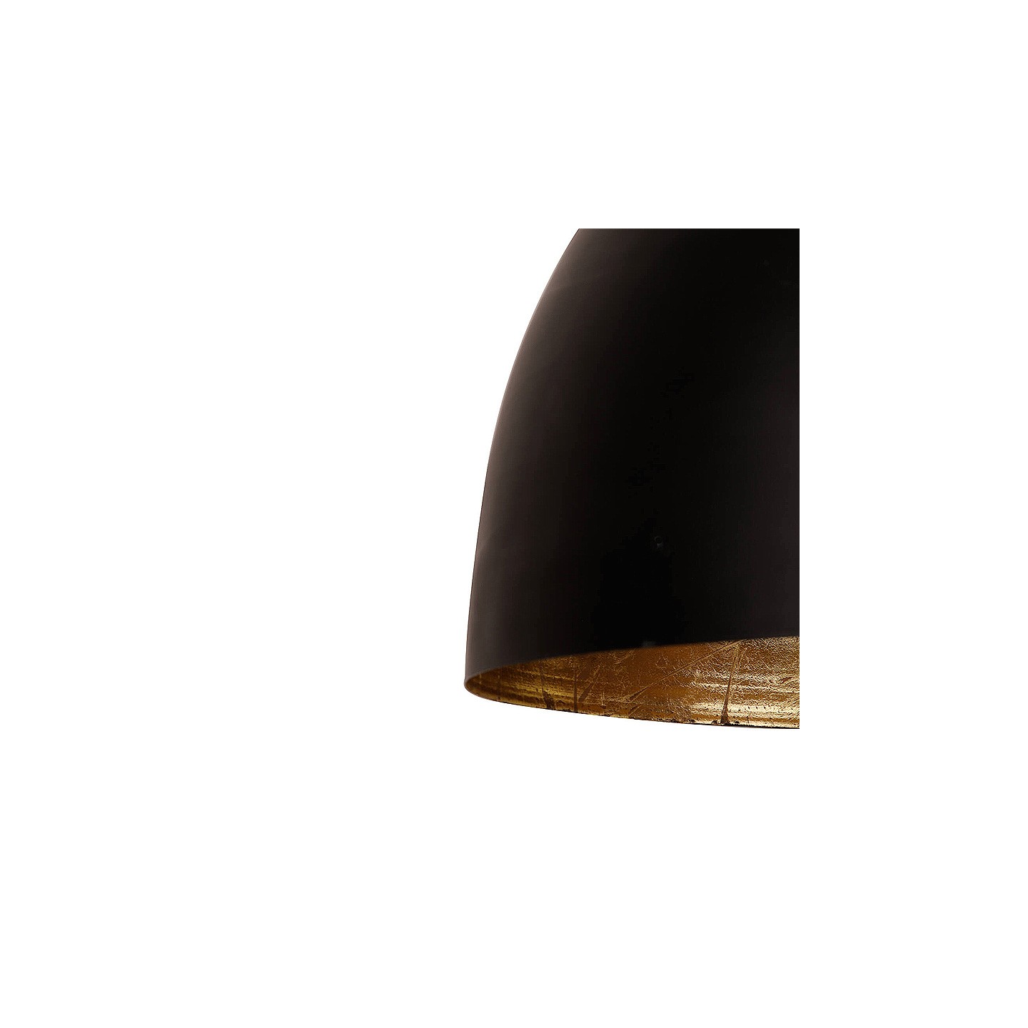 Luminaire 3 suspensions KYLIE noir mat et or