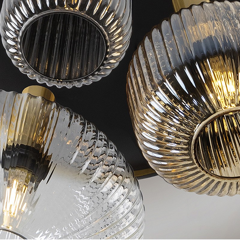 Grand lustre pour plafond haut NORMA 18 lumières