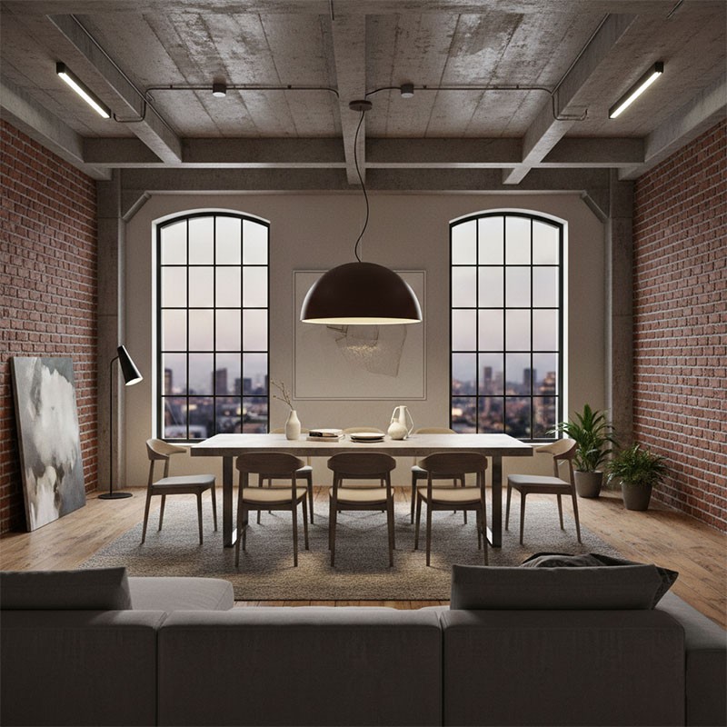 Suspension industriel métal FOLK café, 3 diamètres