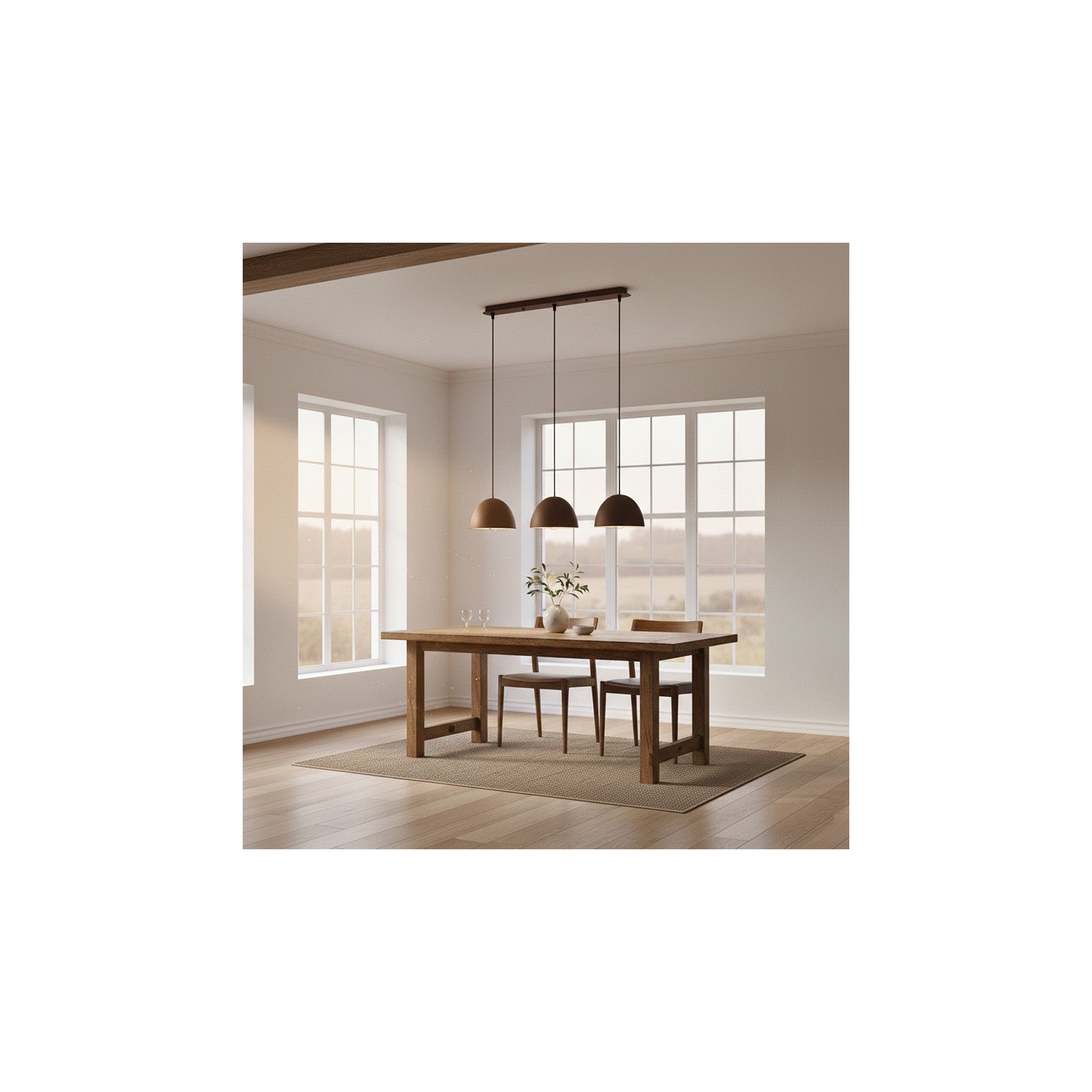 Luminaire 3 suspensions FOLK café