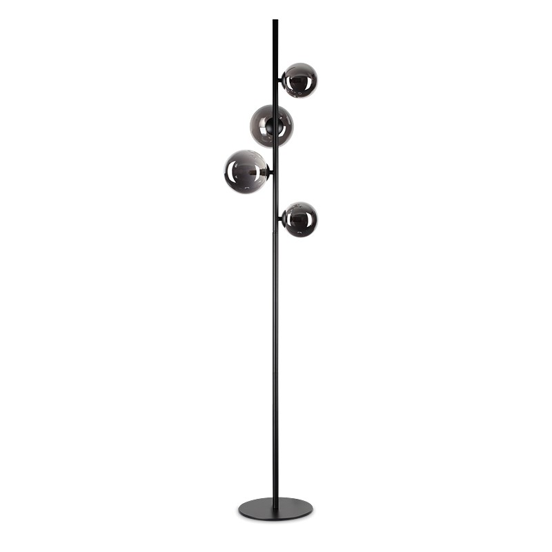 Lampadaire boule en verre PERLAGE, 3 finitions