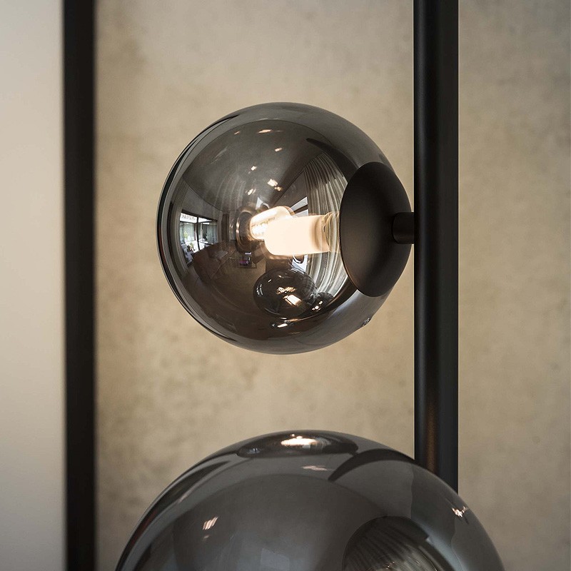 Lampadaire boule en verre PERLAGE, 3 finitions