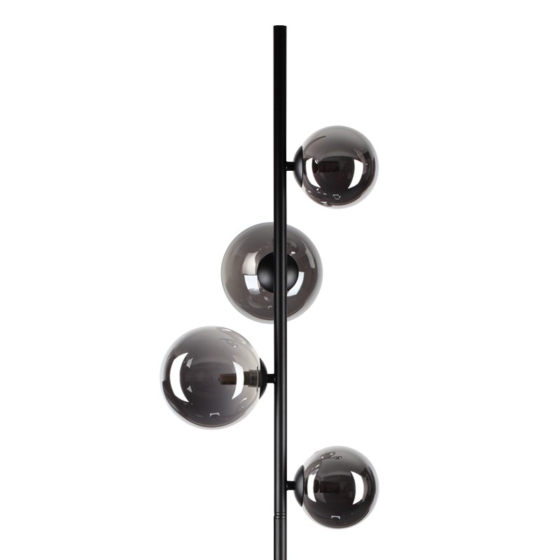 Lampadaire boule en verre PERLAGE, 3 finitions