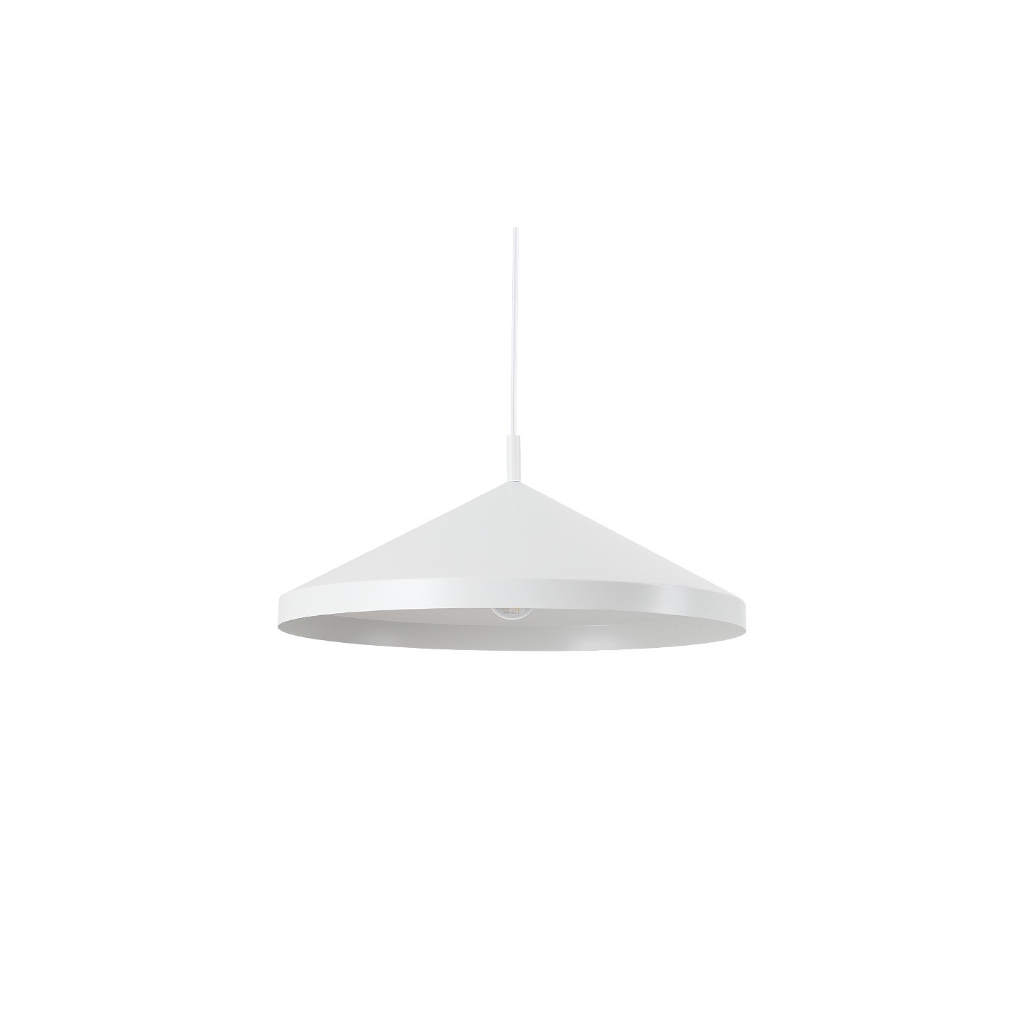 Suspension luminaire métal YURTA noir ou blanc, 3 tailles