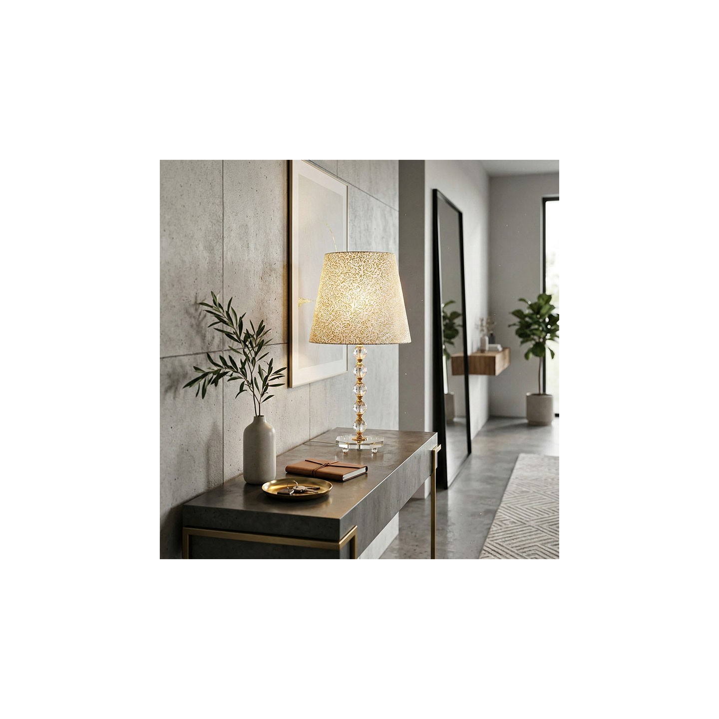 Lampe pied en cristal QUEEN TL1, 3 tailles